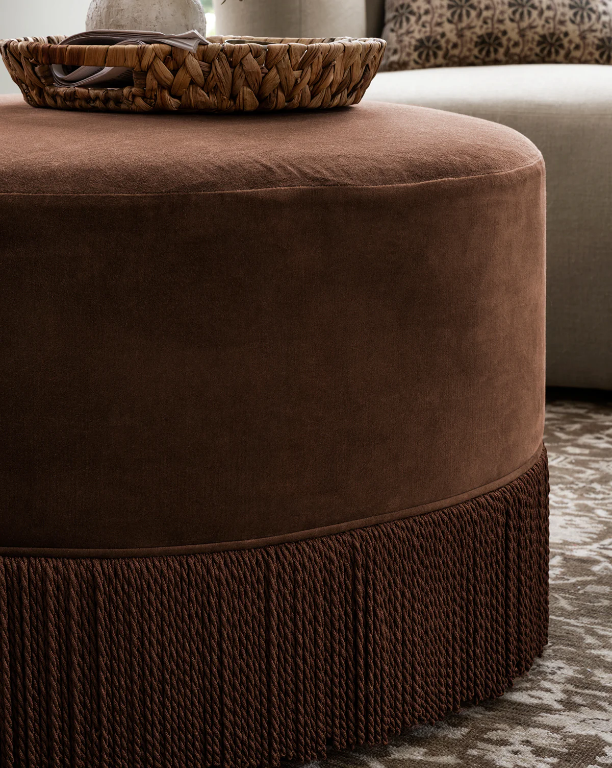 Astrid Fringe Ottoman - Image 5