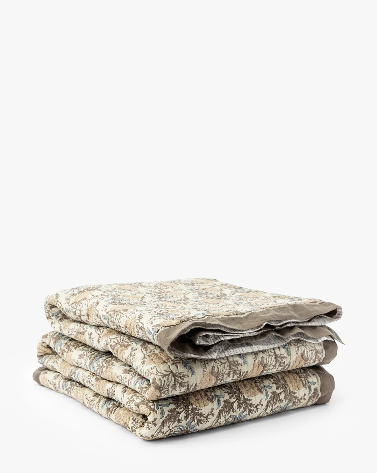 Audrey Tan Block Print Quilt - Image 2