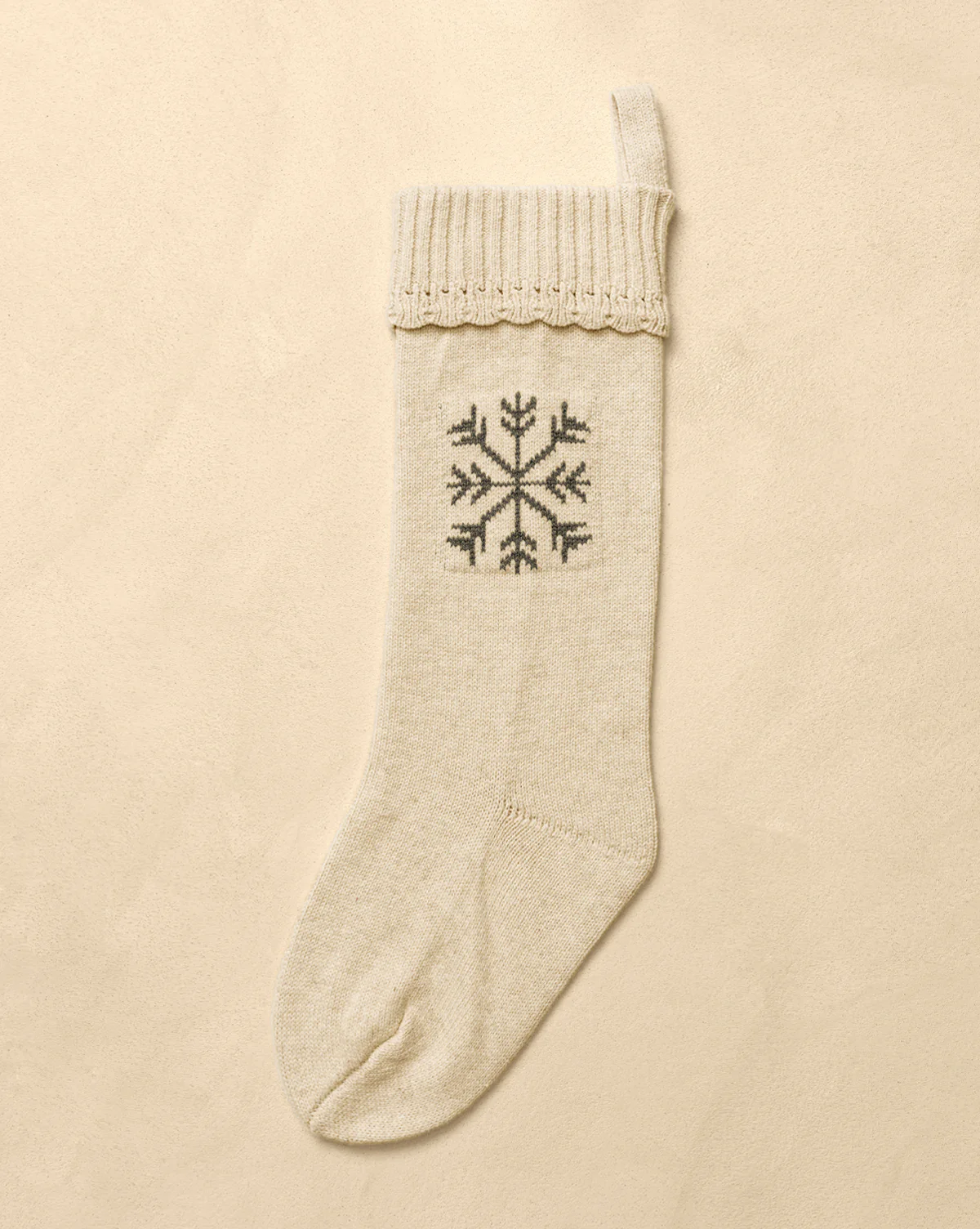 Bella Scalloped Stocking with Snowflake - Image 2