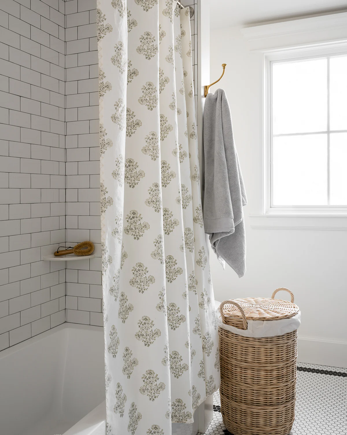 Block Print Shower Curtain