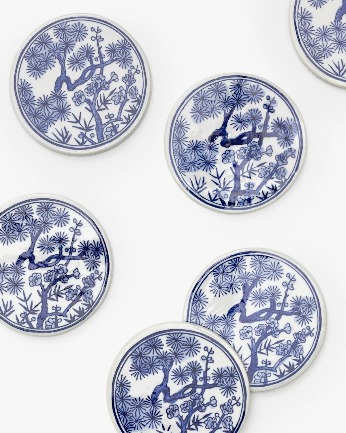 Blue & White Coasters (Set of 6) - Image 3