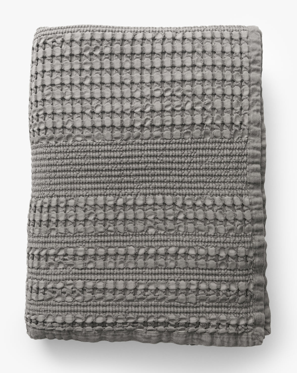 Carnel Gray Waffle Blanket - Image 2