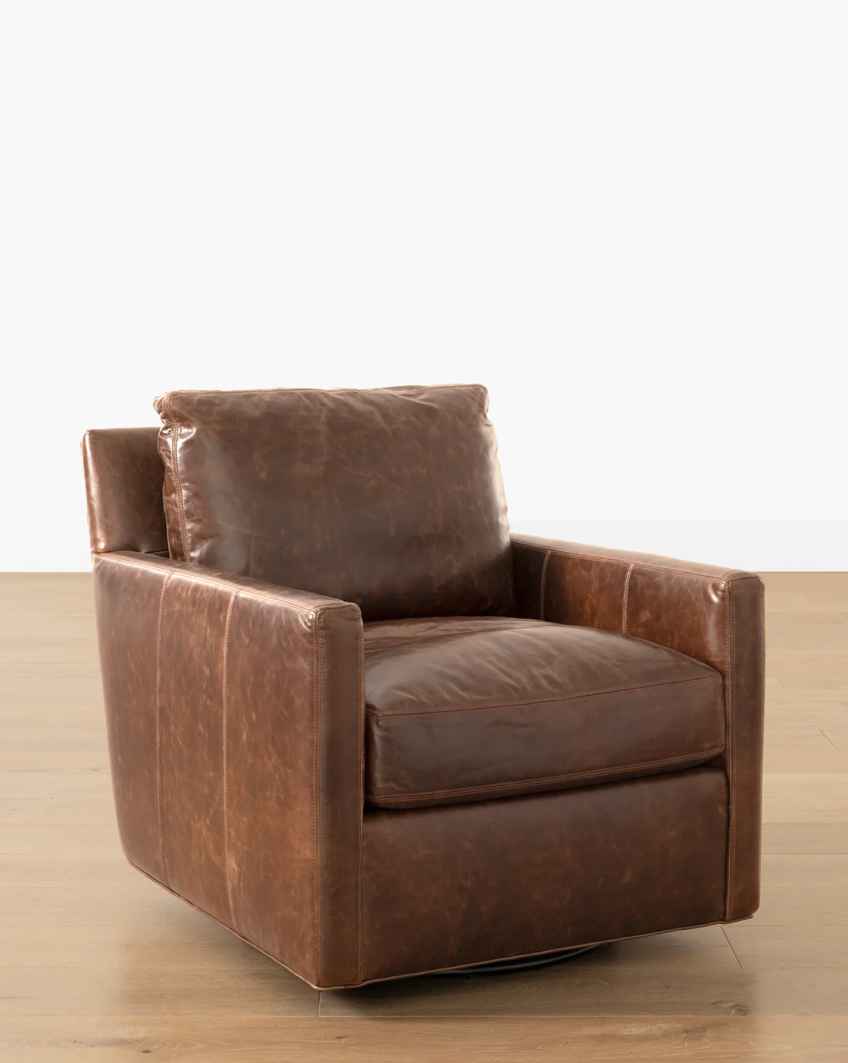 Cliffton Leather Swivel Lounge Chair - Image 4