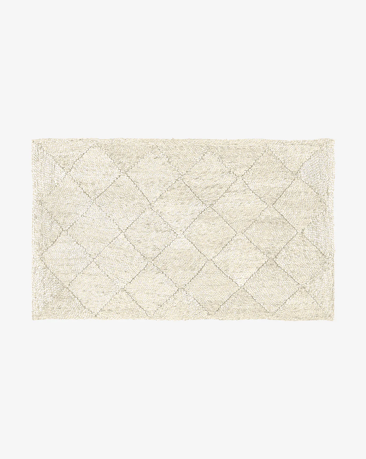 Diamond Braided Bleached Jute Rug - Image 4