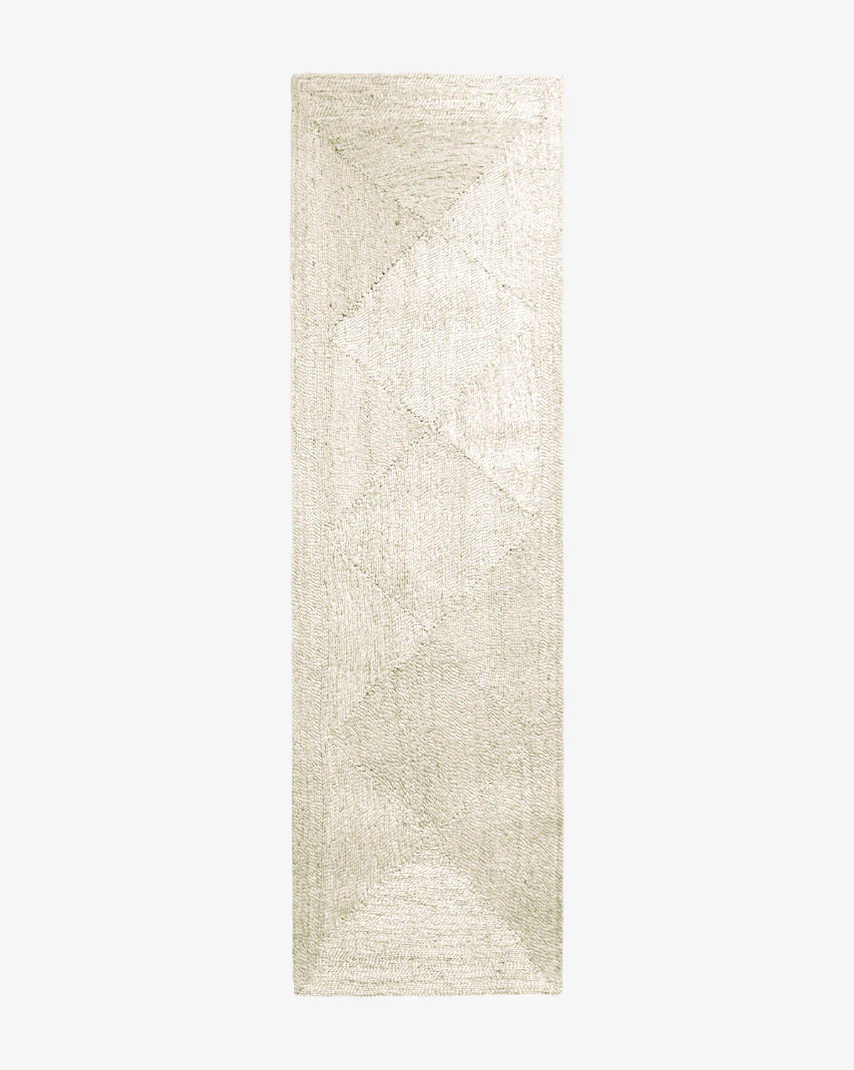 Diamond Braided Bleached Jute Rug - Image 5