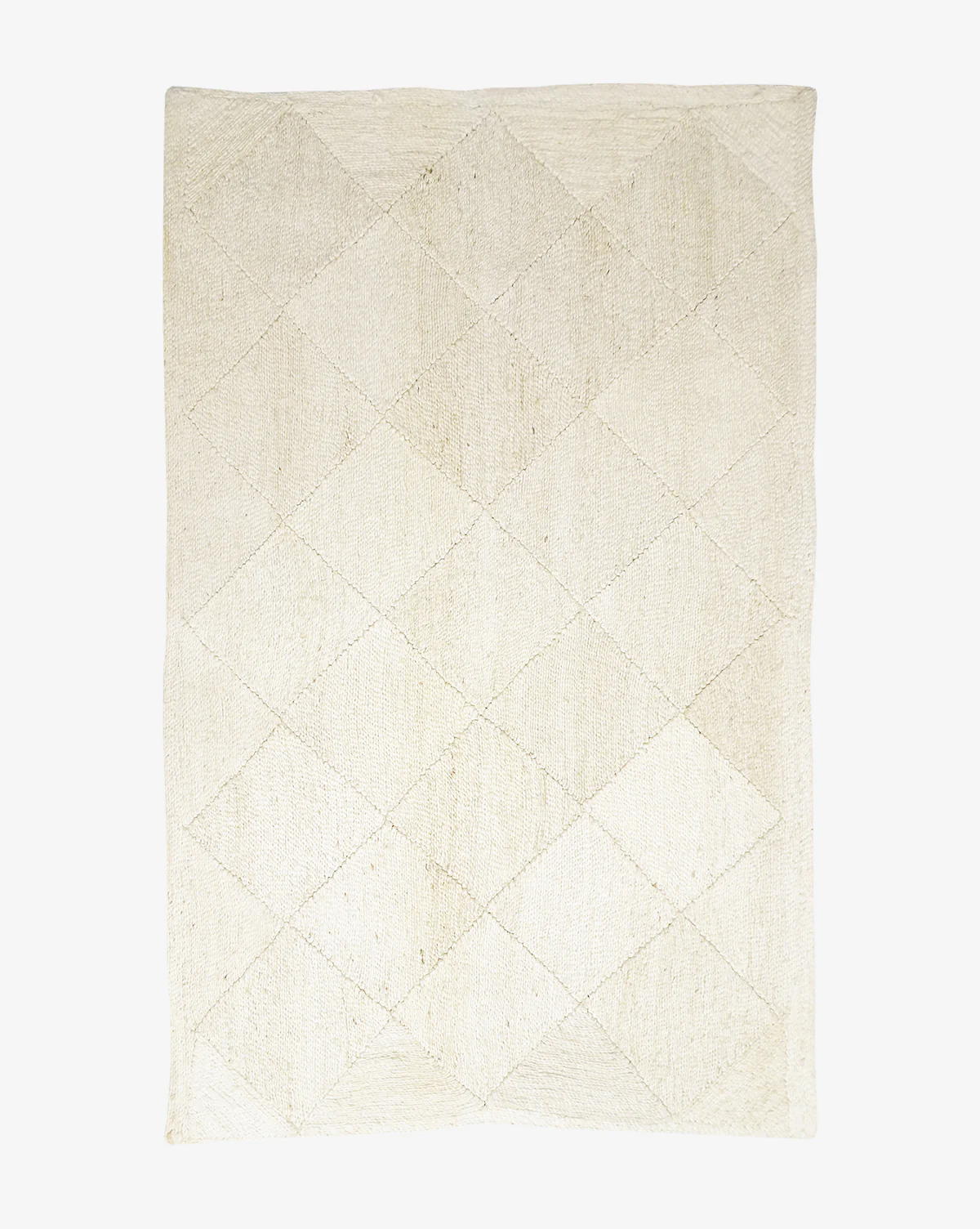 Diamond Braided Bleached Jute Rug - Image 6