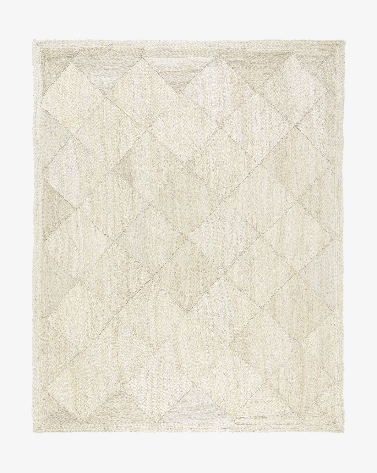 Diamond Braided Bleached Jute Rug - Image 7