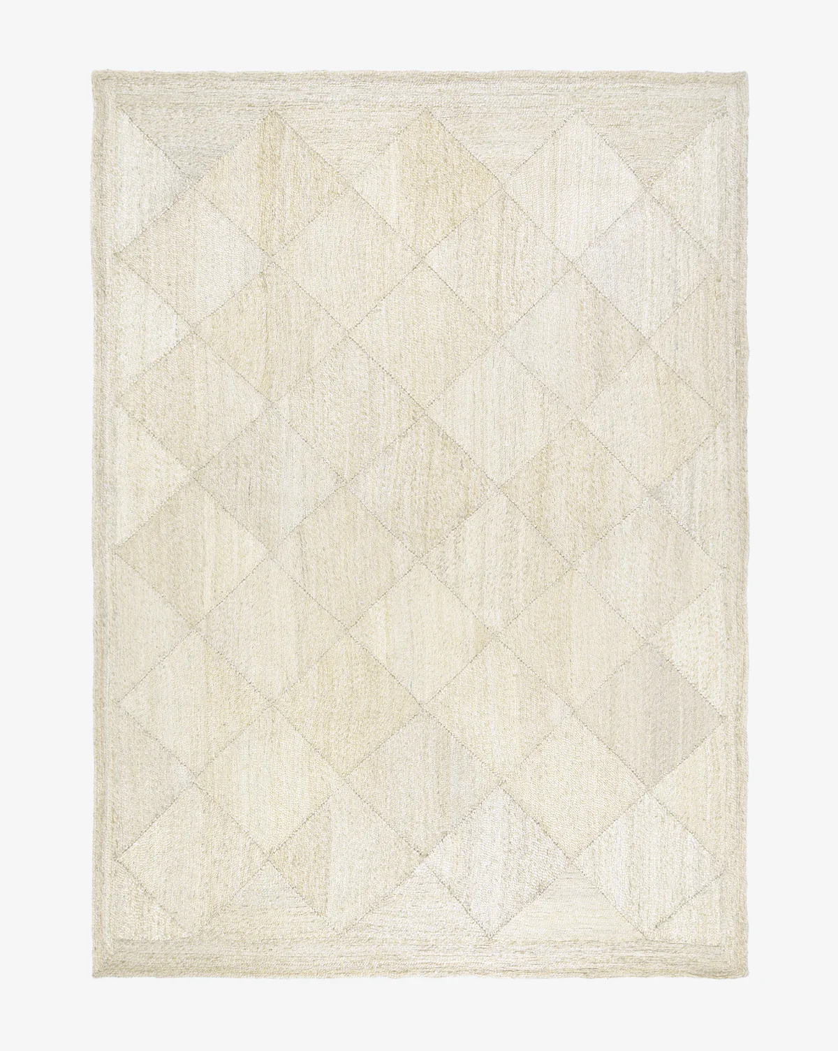 Diamond Braided Bleached Jute Rug - Image 8