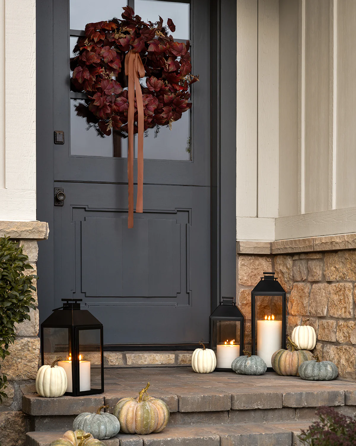 Faux Autumn Grapevine Wreath - Image 5