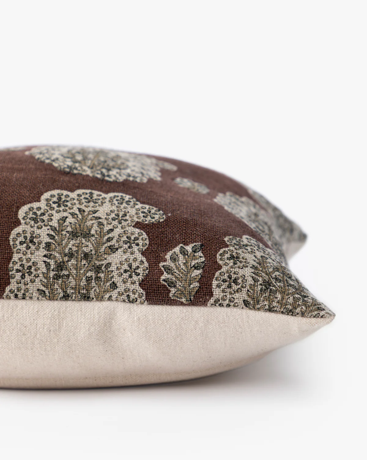 Ginny Block Print Linen Pillow Cover - Image 4