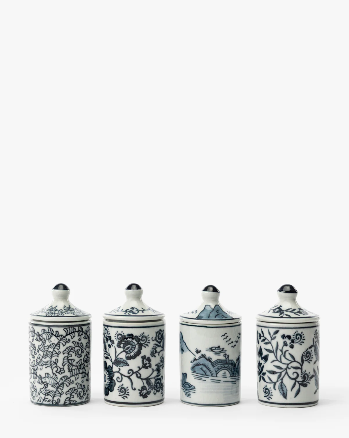 Hand-Painted Spice Jars (Set of 4)