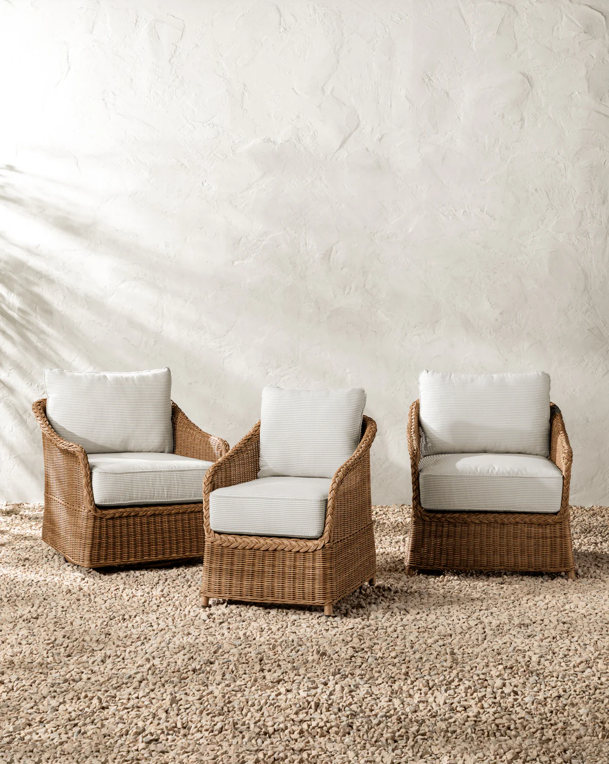 Haviland Outdoor Dining Chair with Perennials Taupe Stripe - Image 4