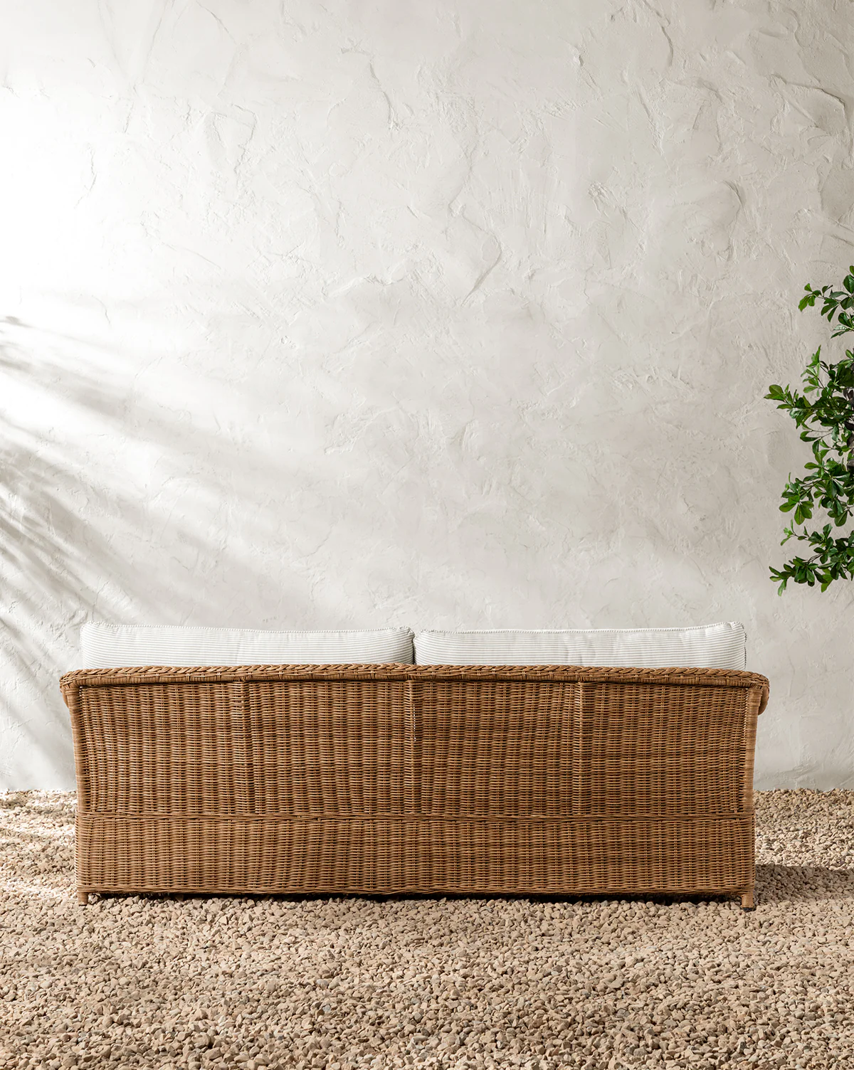 Haviland Outdoor Sofa with Perennials Taupe Stripe 88" - Image 7