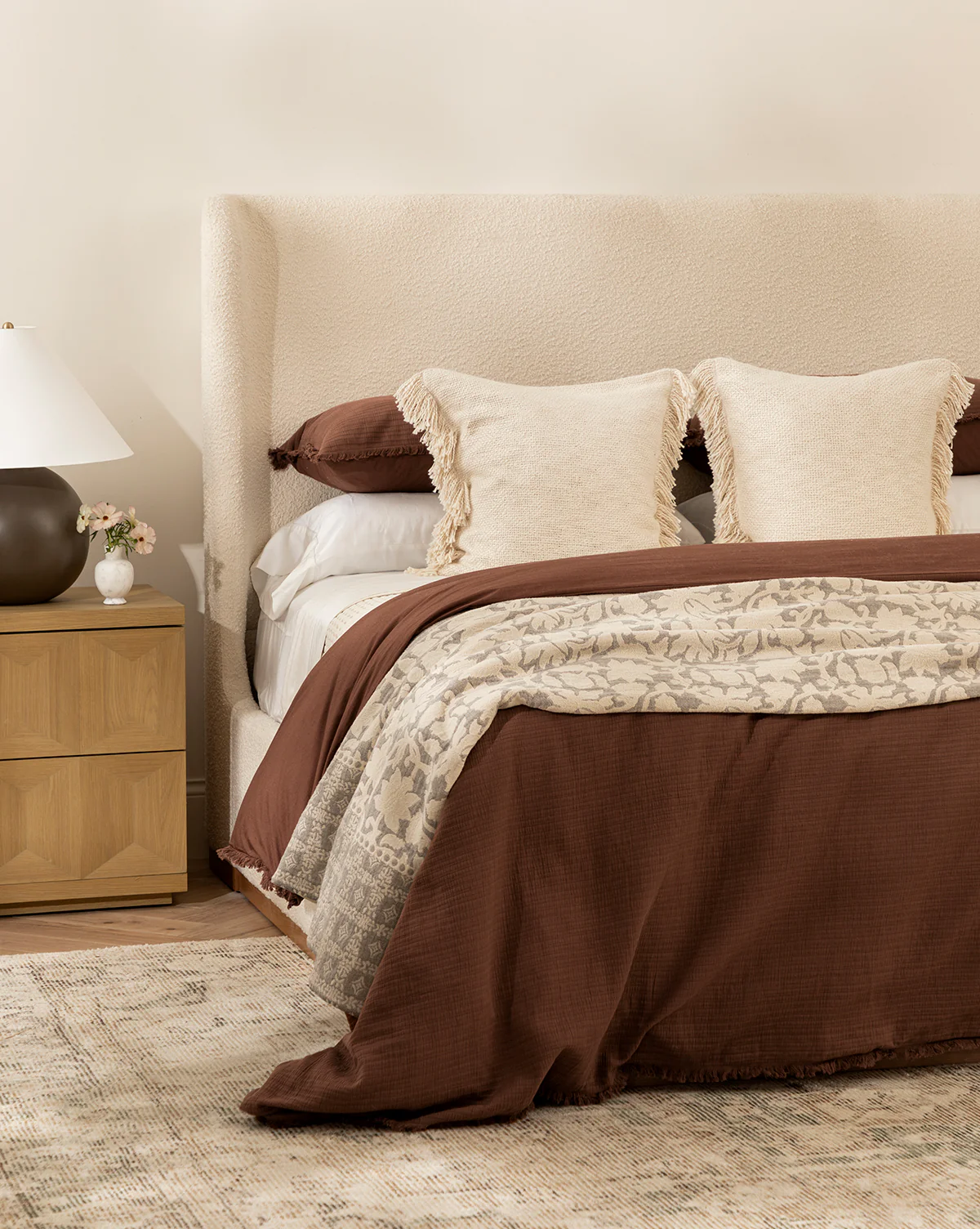 Hendricks Chocolate Cotton Duvet Cover - Image 4