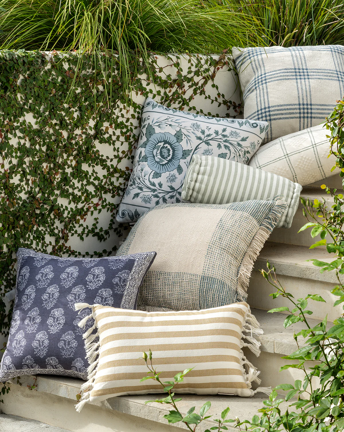 Kirby Striped Indoor/Outdoor Pillow - Image 2