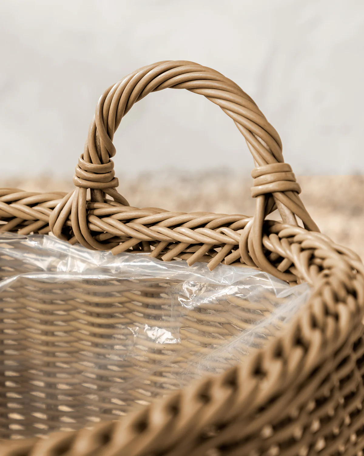 Lightwash Handled Planter Basket - Image 3