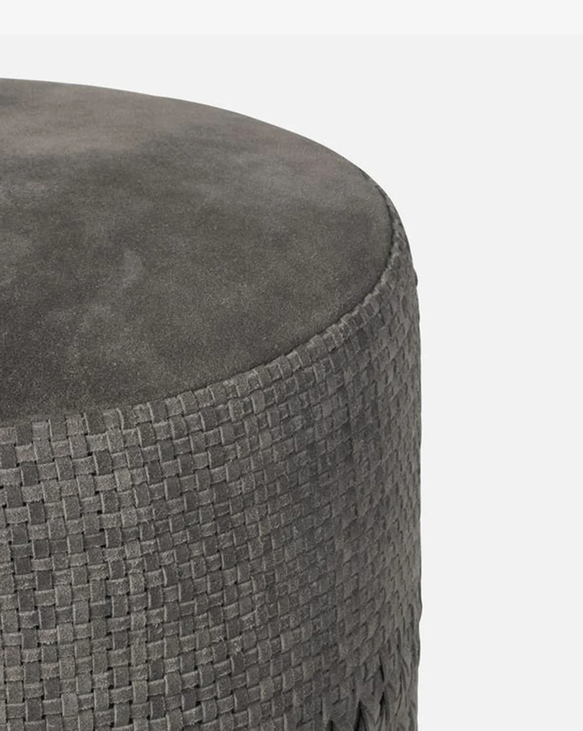 Longmont Suede Ottoman - Image 4