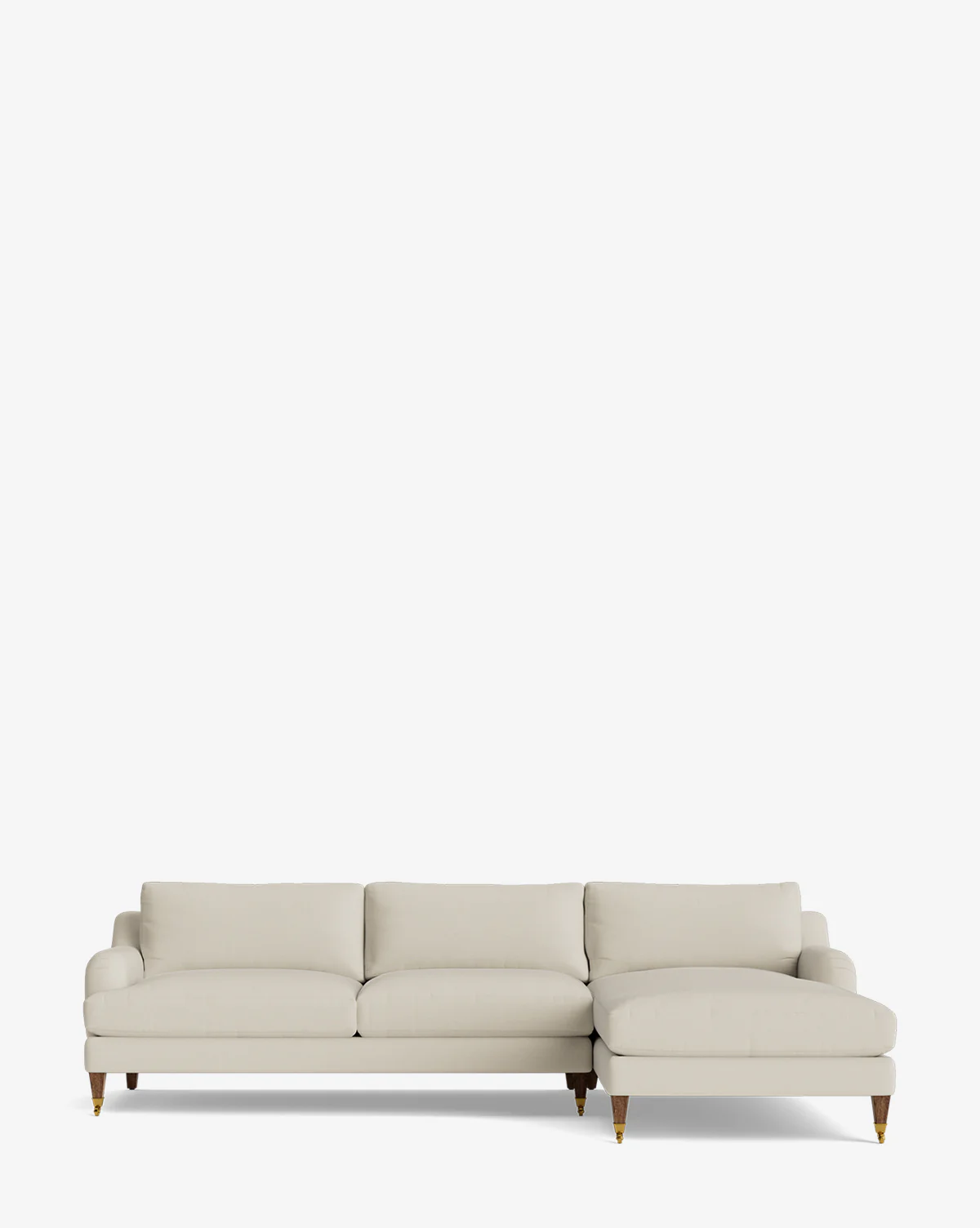 Lucille English Roll Arm Right Chaise Sectional 107" - Image 56