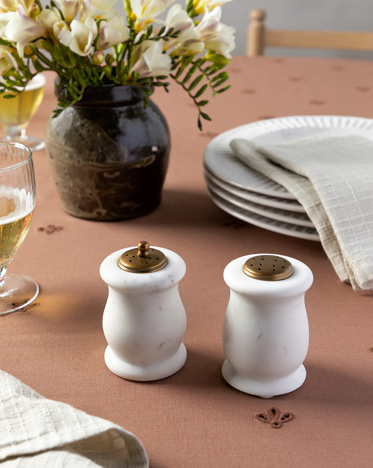 Marble Salt & Pepper Shakers (Set of 2) - Image 4