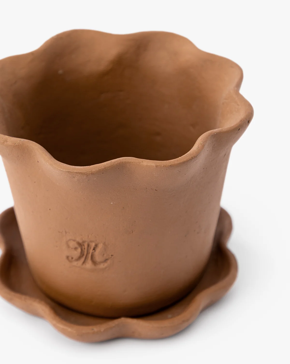 McGee & Co. Terracotta Ripple Planter - Image 3