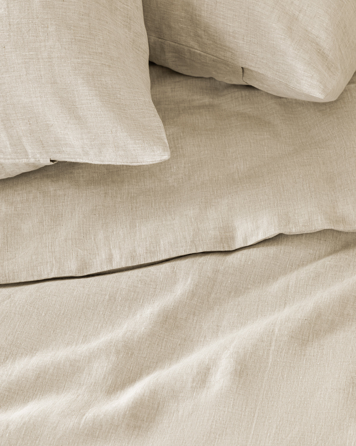 Penelope Beige Linen Duvet Cover - Image 4