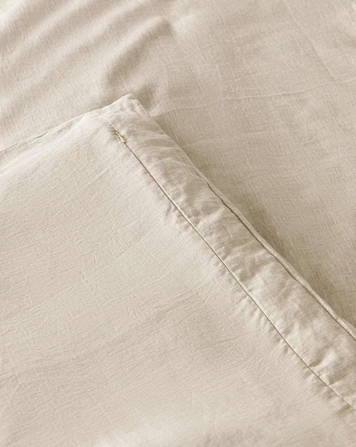 Penelope Beige Linen Duvet Cover - Image 5
