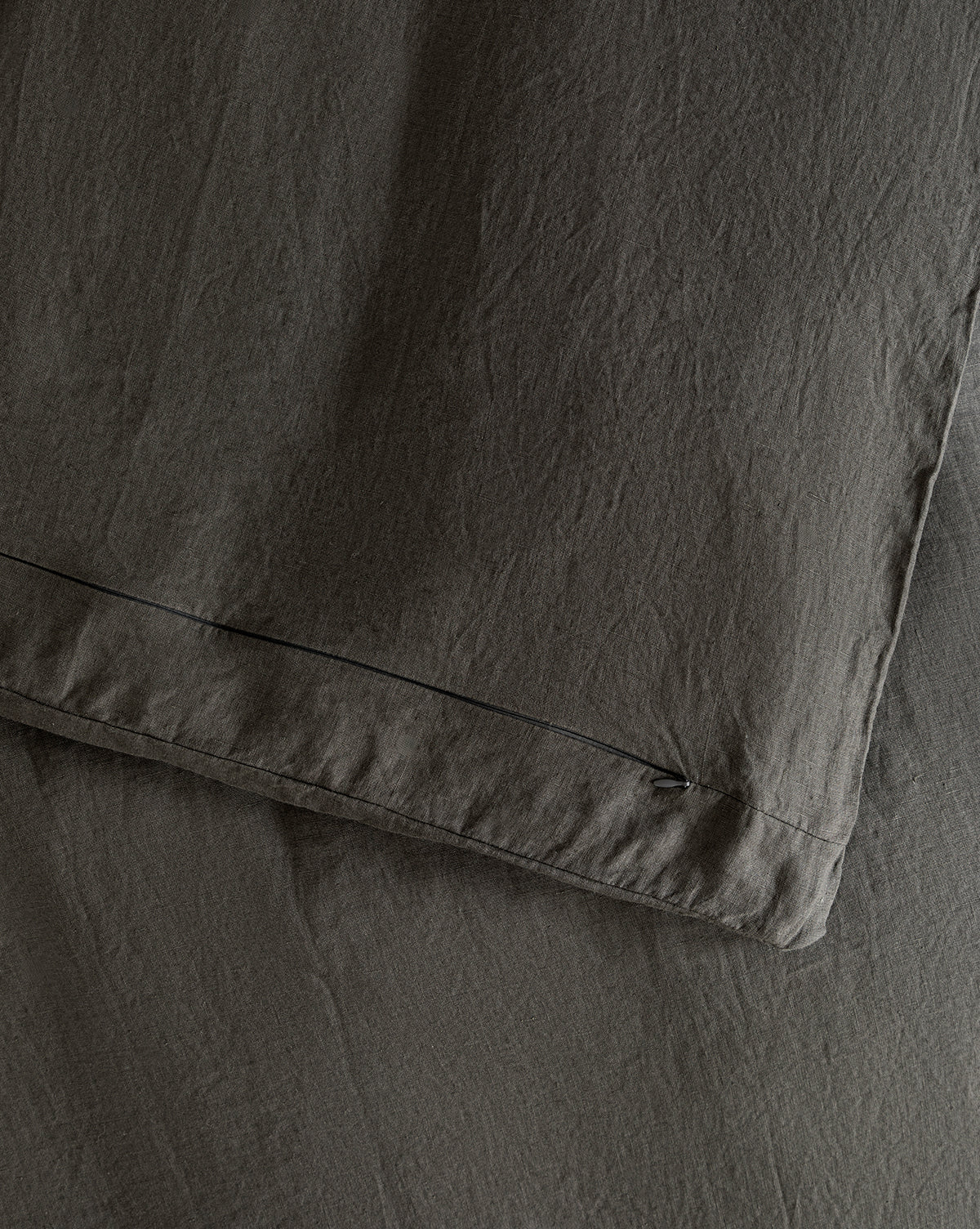 Penelope Gray Linen Duvet Cover - Image 6