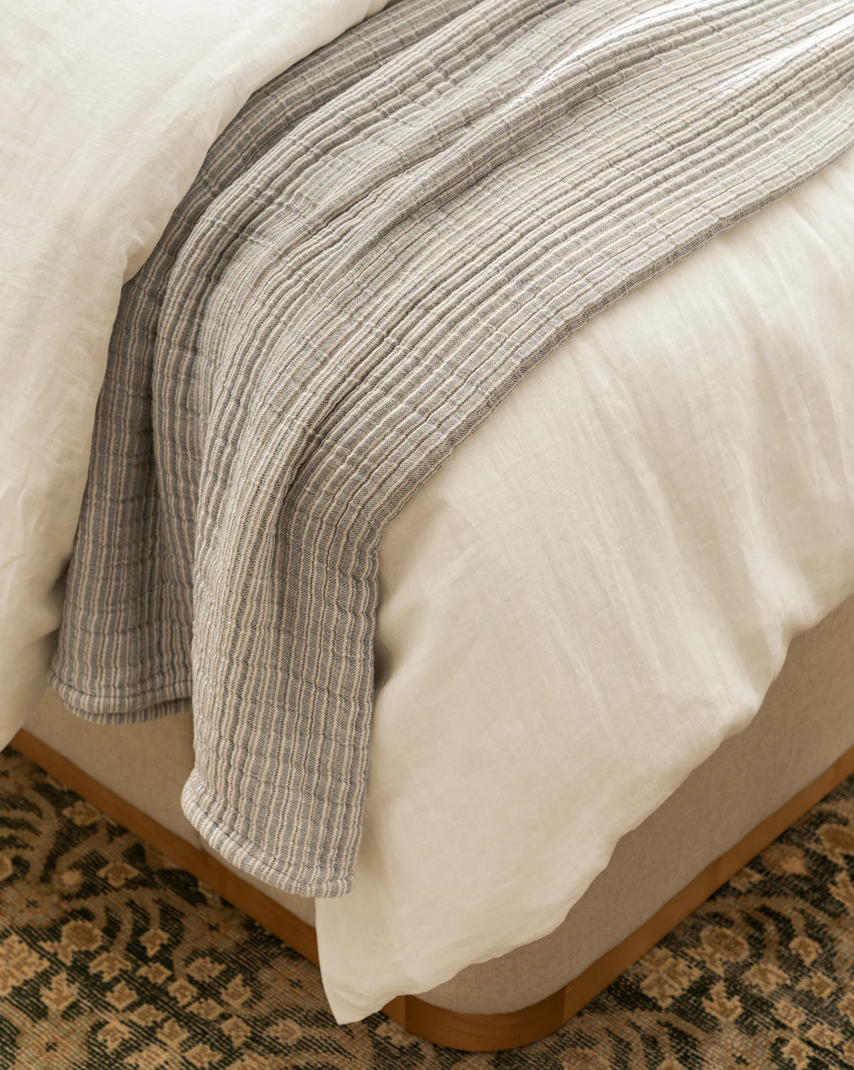 Penelope White Linen Duvet Cover - Image 4