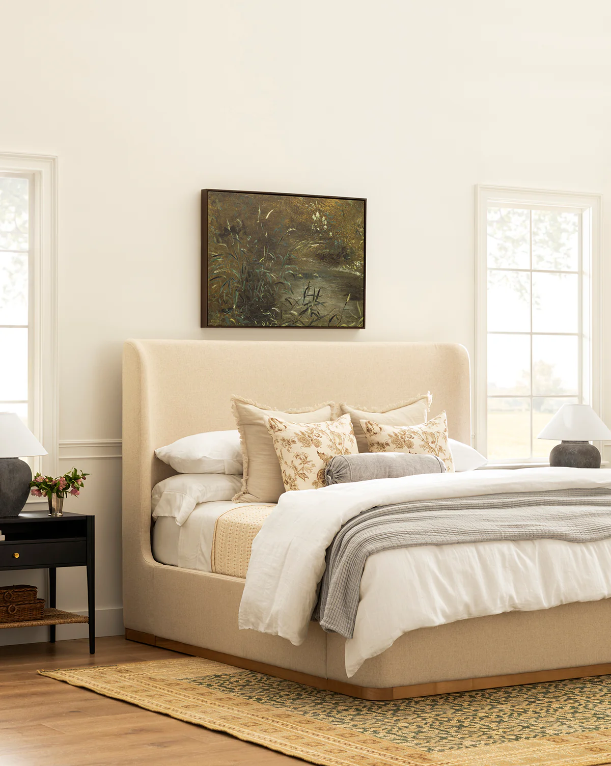 Penelope White Linen Duvet Cover - Image 5