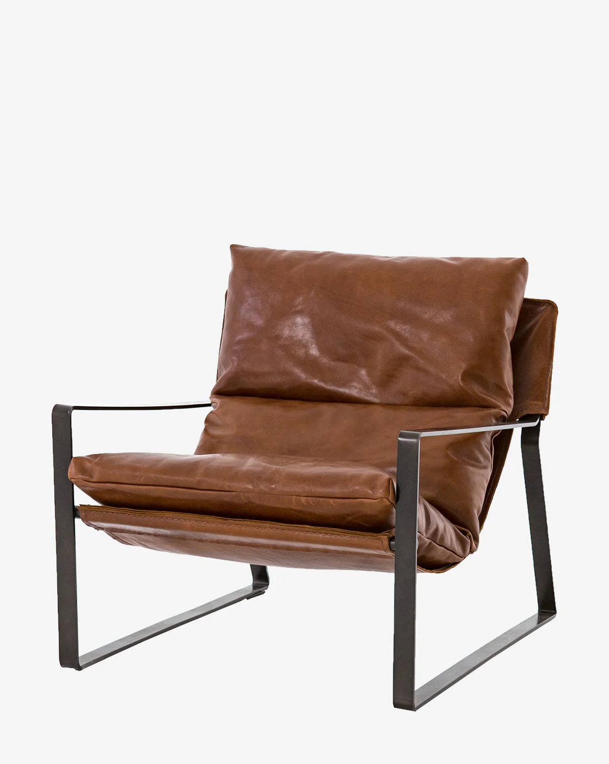 Peyton Leather Sling Chair - Image 3