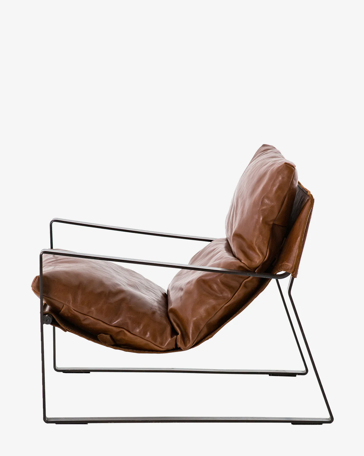 Peyton Leather Sling Chair - Image 4