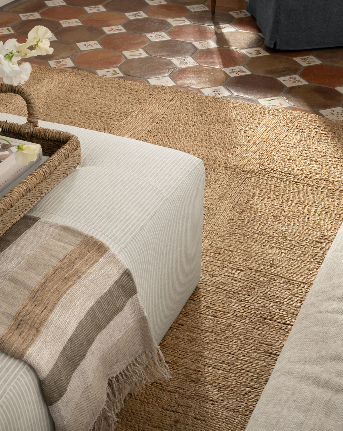 Pieced Handwoven Jute Rug - Image 2