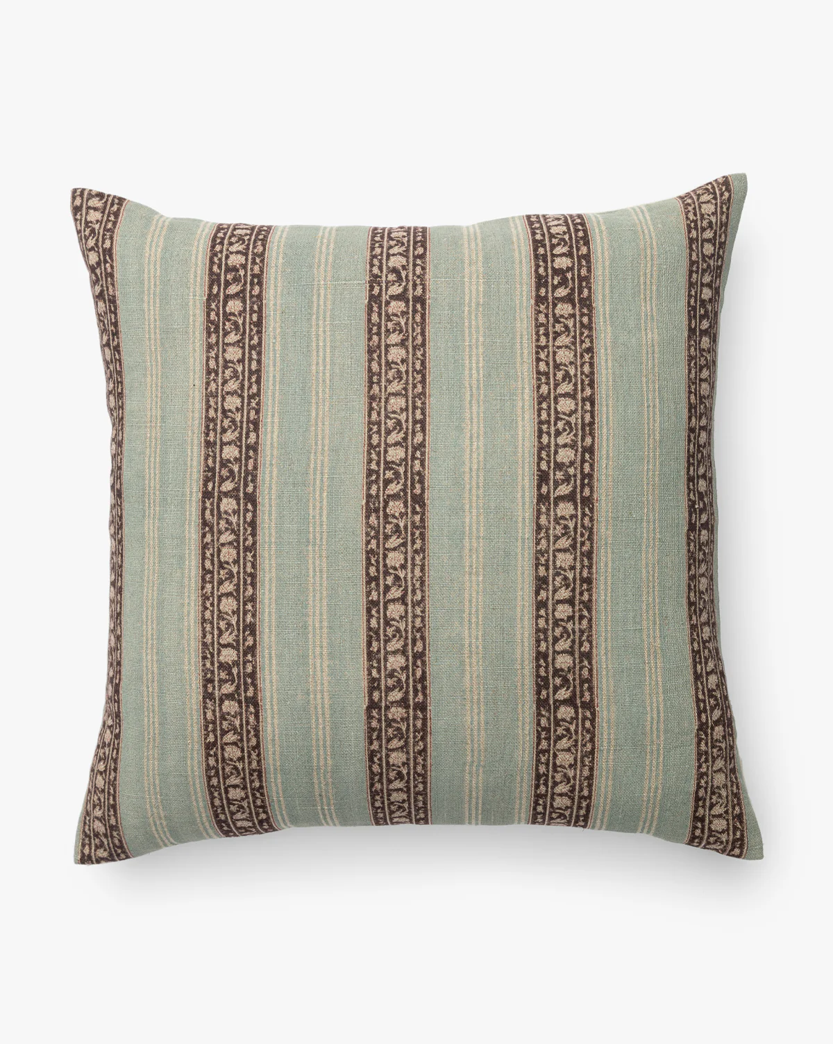 Porter Block Print Linen Pillow Cover