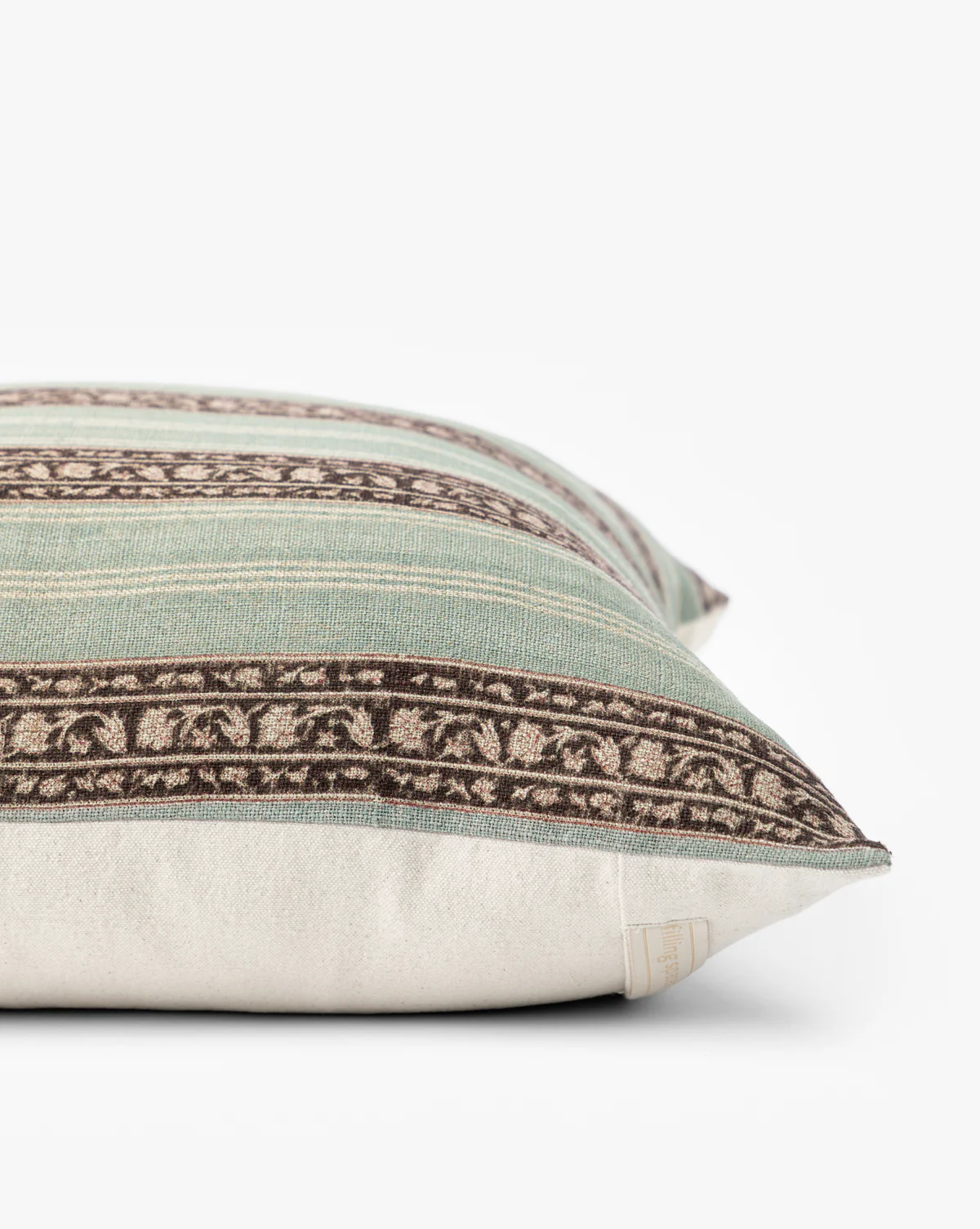 Porter Block Print Linen Pillow Cover - Image 3