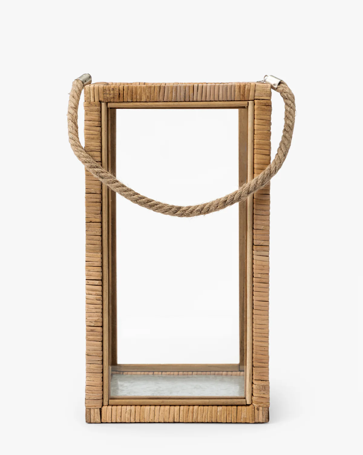 Rattan & Glass Lantern - Image 4