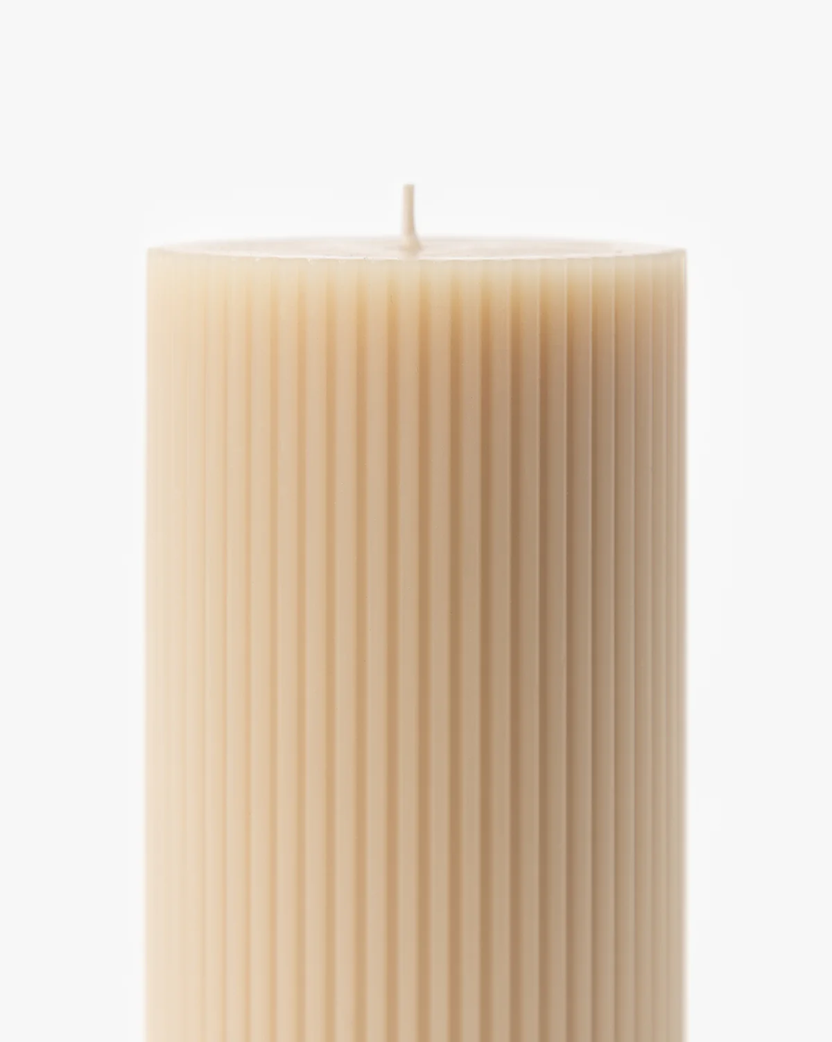 Ribbed Pillar Candle - Image 3