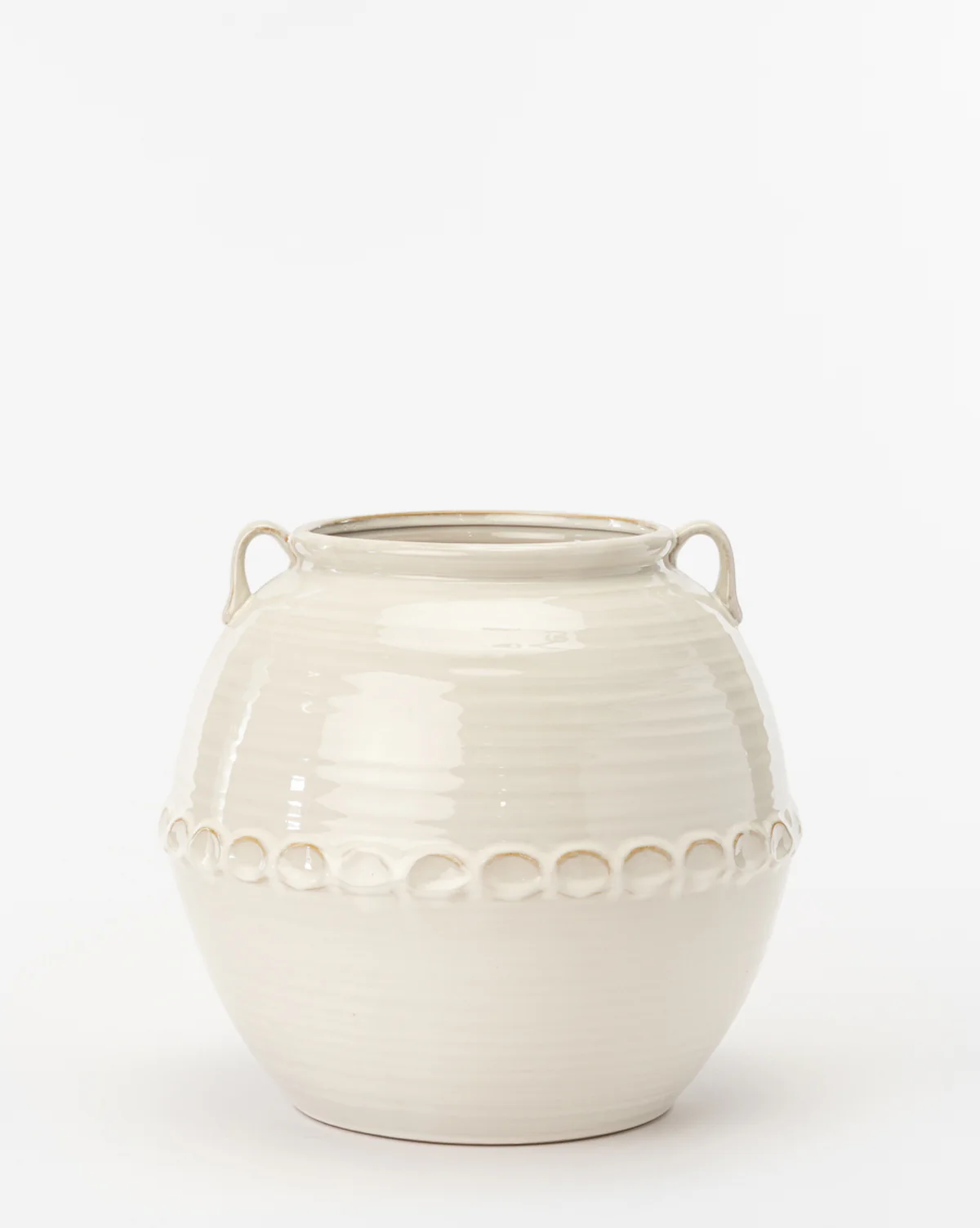 Rounded White Vase - Image 2