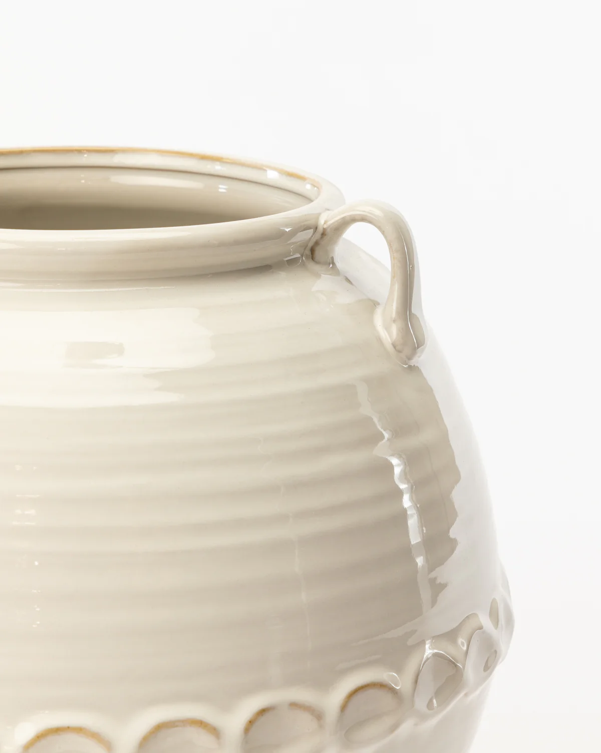 Rounded White Vase - Image 3