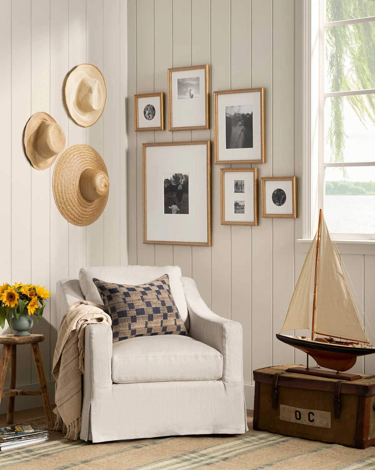 Rowan Slipcovered Swivel Armchair