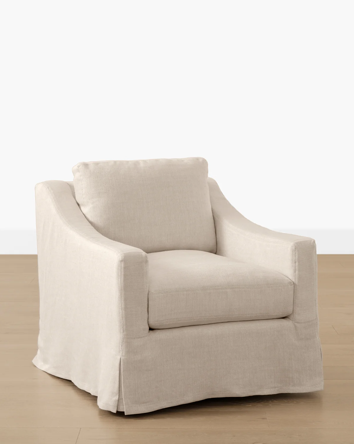Rowan Slipcovered Swivel Armchair - Image 3