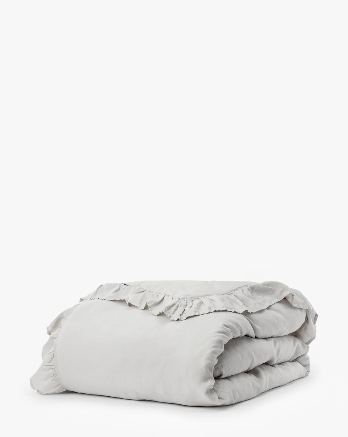Ruffle Linen Duvet Cover - Image 3