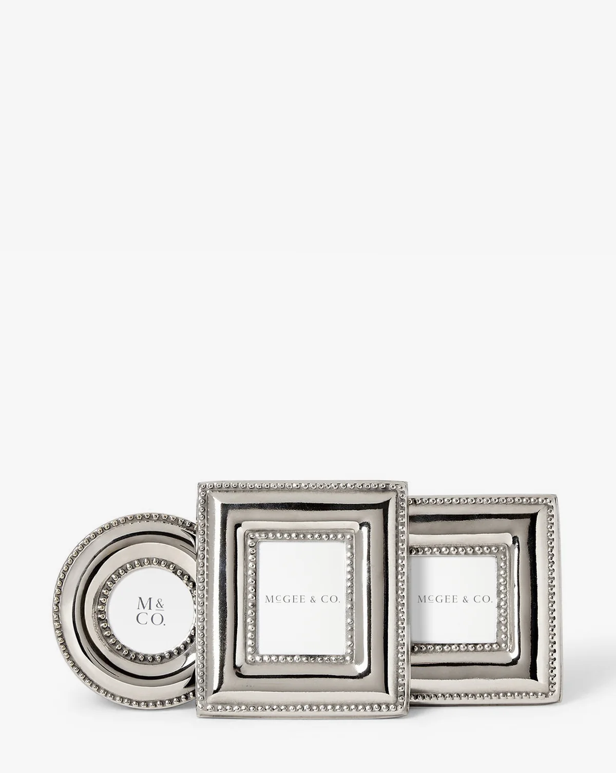 Silver Bead Mini Frames (Set of 3)