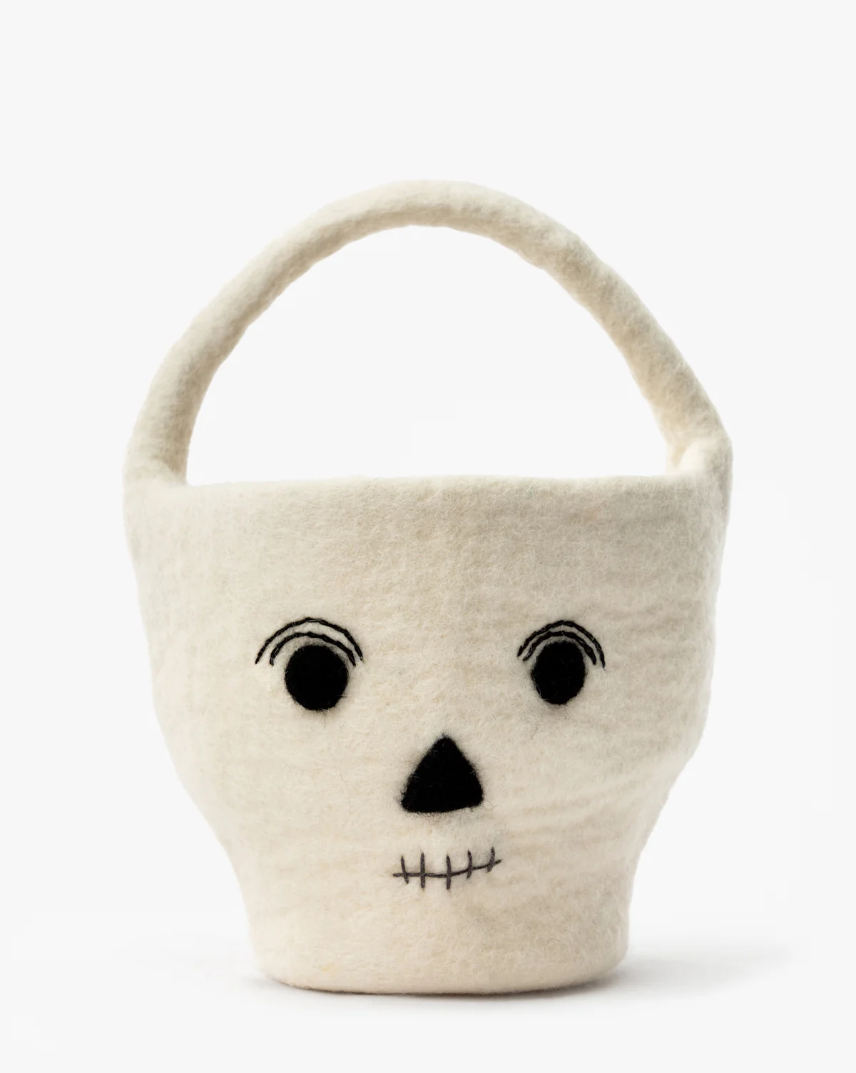 Skeleton Trick or Treat Felt Basket - Image 2