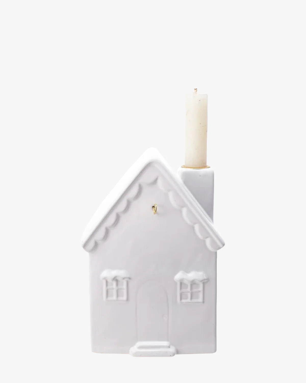 Stoneware Advent Taper Holder with Brass Numbers