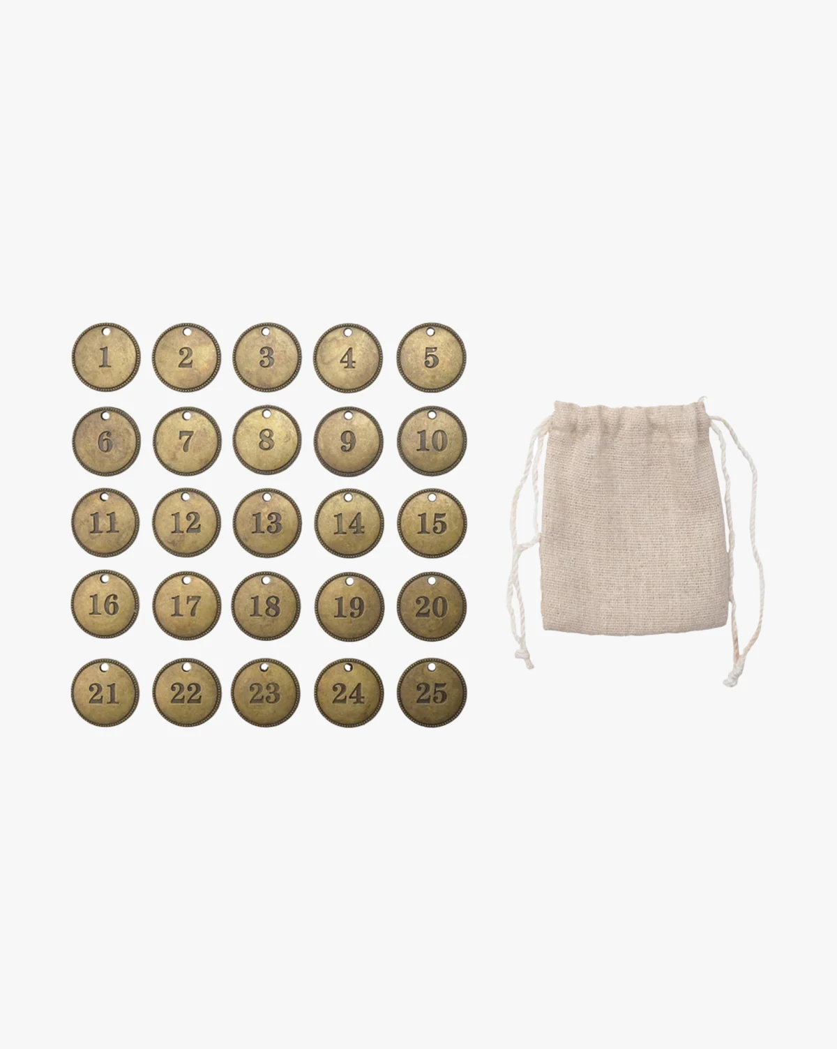Stoneware Advent Taper Holder with Brass Numbers - Image 2