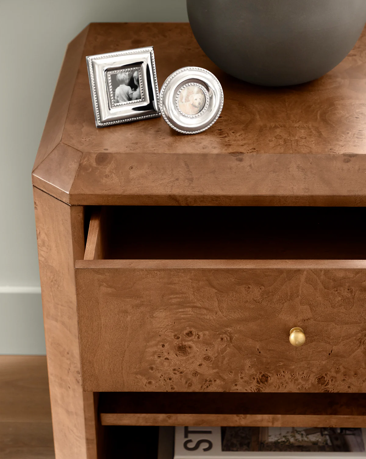 Tali Burl Wood Nightstand - Image 5