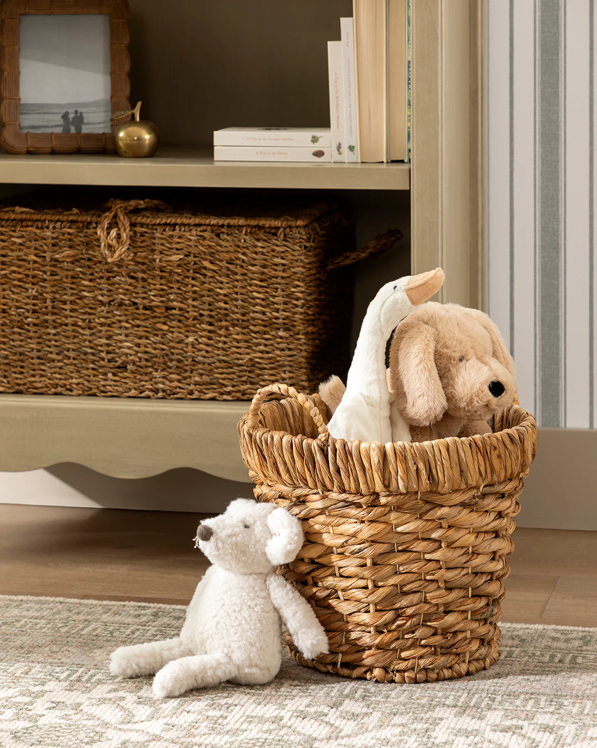 Water Hyacinth Baskets with Handles (Set of 2)