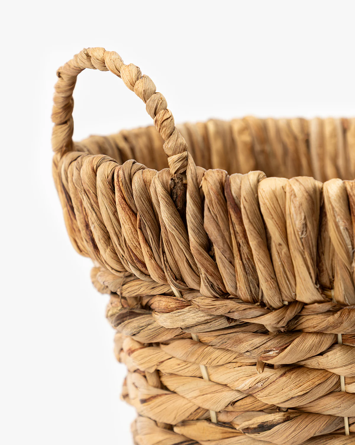 Water Hyacinth Baskets with Handles (Set of 2) - Image 3