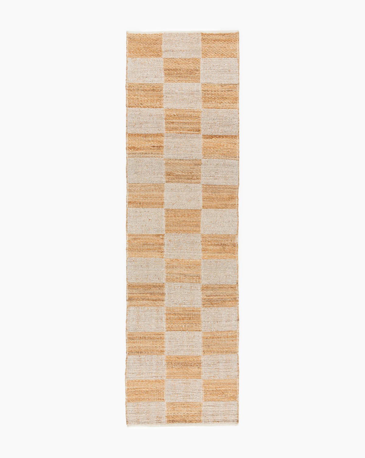 Wool & Jute Handwoven Checkered Rug - Image 10